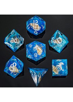 Captured Magic Sharp Resin Dice - Sea Snail